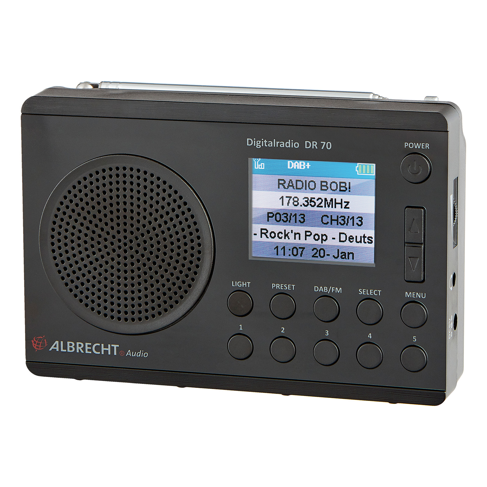 Albrecht DR 70 - Radio digitale DAB+ / FM portatile con display colorato -  Paoletti Radio Comunicazioni